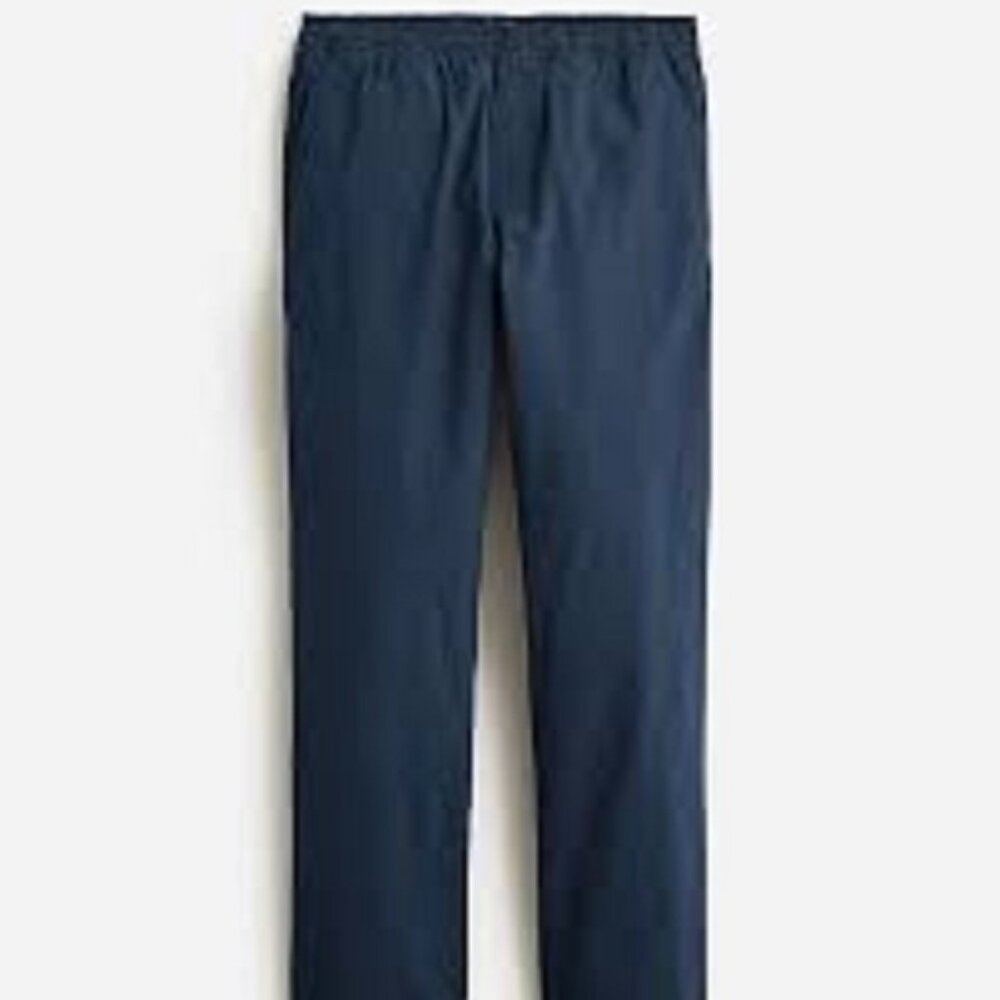 NEW J Crew Performance Tech Dock Pants Mens XS NWT Navy Elastic Drawstring Waist